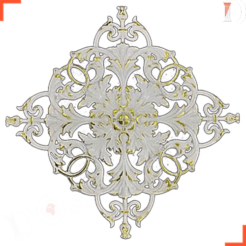 SARAY TAVAN GÖBEK MOTİF BEYAZ ALTIN