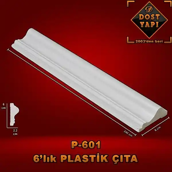PLASTİK ÇITA 6 CM = 1 ad = 2,40 mt