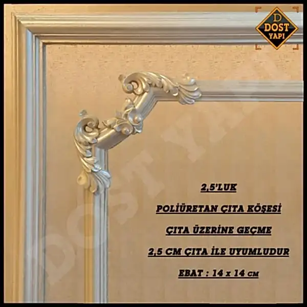 POLİÜRETAN ÇITA KÖŞESİ 2,5cm 1 ADET