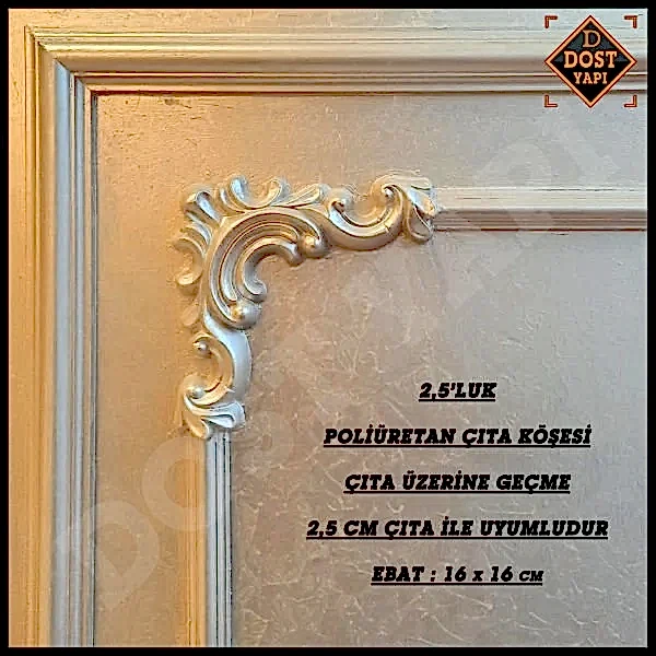 POLİÜRETAN ÇITA KÖŞESİ 2,5cm 1 ADET