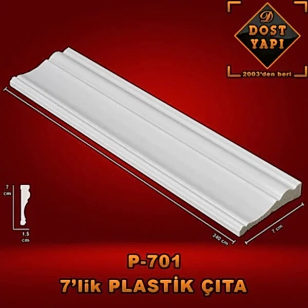 PLASTİK ÇITA 7 CM = 1 ad = 2,40 mt