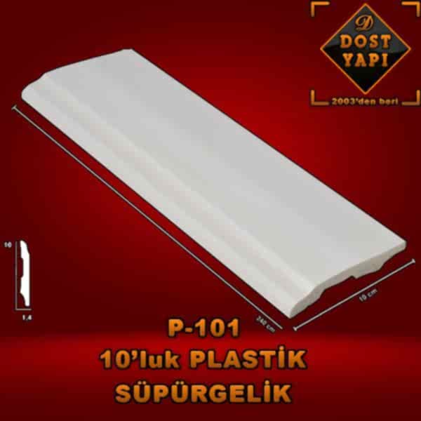 PLASTİK SÜPÜRGELİK 10 CM 1 ADET = 2,40 cm