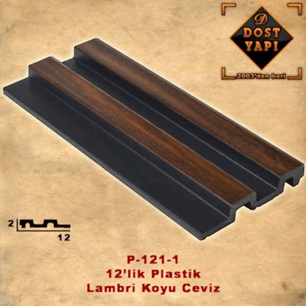 PLASTİK LAMBRİ 12 CM = 1 ad = 2,80 mt