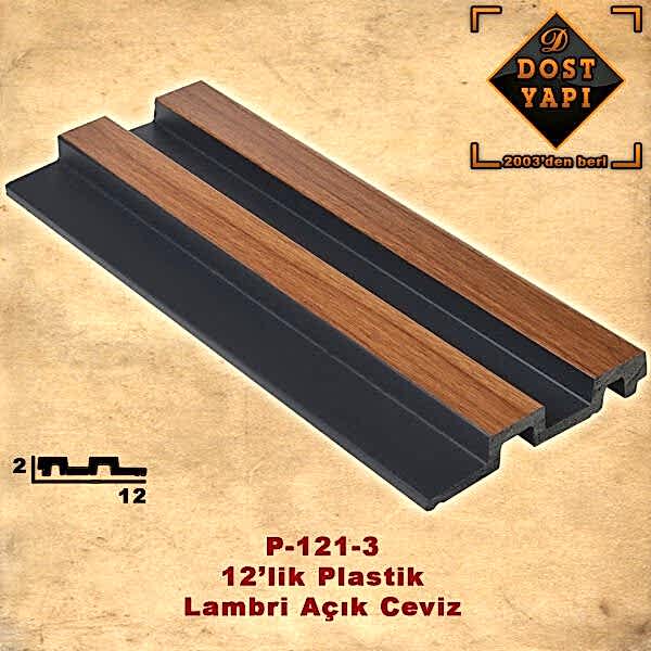 PLASTİK LAMBRİ 12 CM = 1 ad = 2,80 mt