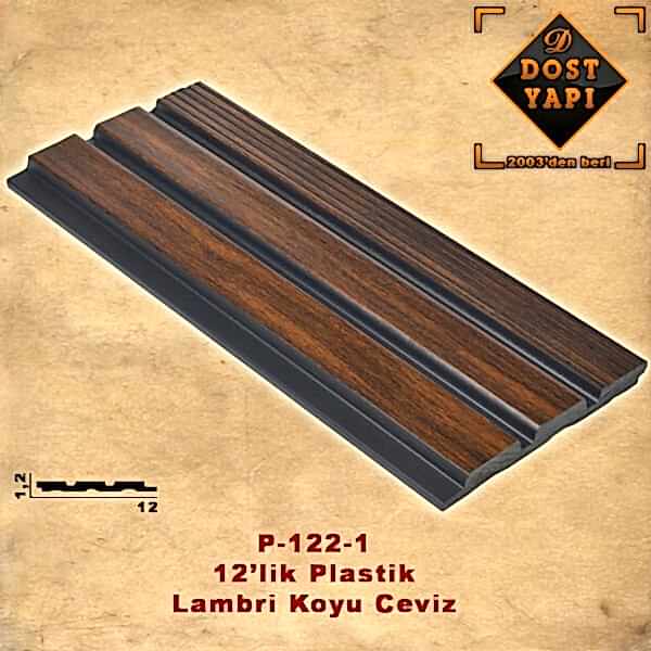 PLASTİK LAMBRİ 12 CM = 1 ad = 2,80 mt