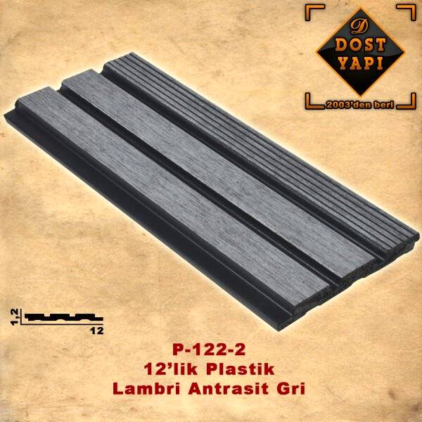 PLASTİK LAMBRİ 12 CM = 1 ad = 2,80 mt