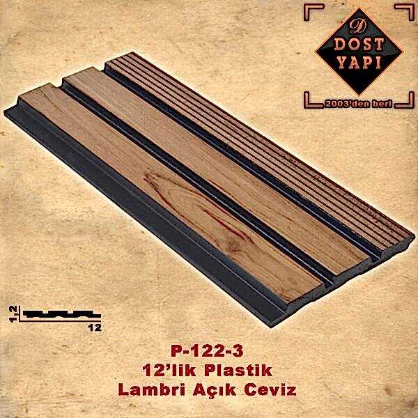 PLASTİK LAMBRİ 12 CM = 1 ad = 2,80 mt