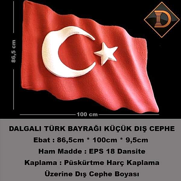 DALGALI TÜRK BAYRAĞI KÜÇÜK